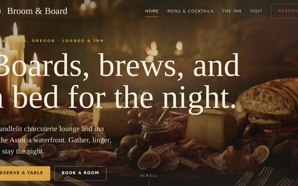 Broom and Board concept website